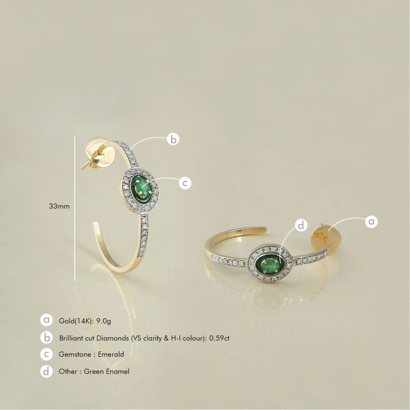 RunaHoopEarrings Emerald