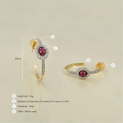 RunaHoopEarrings Ruby